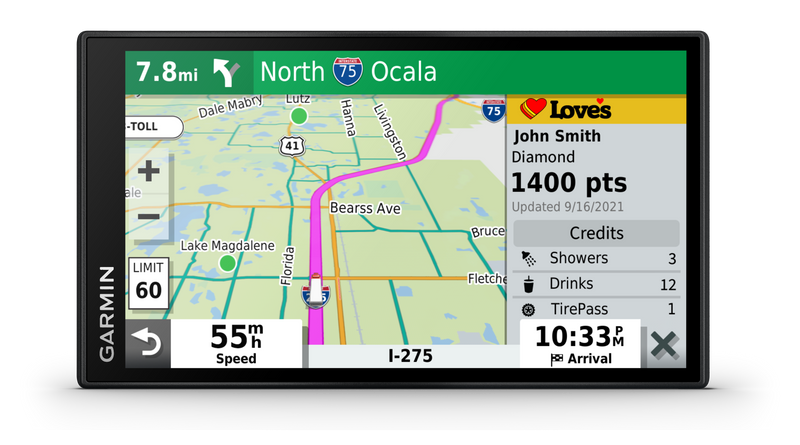 Garmin Dēzl™ Otr610 Gps De Camion 6\" - Camera De Tableau De Bord Avec Itineraires Personnalises Et Ecran Tactile De 6\"