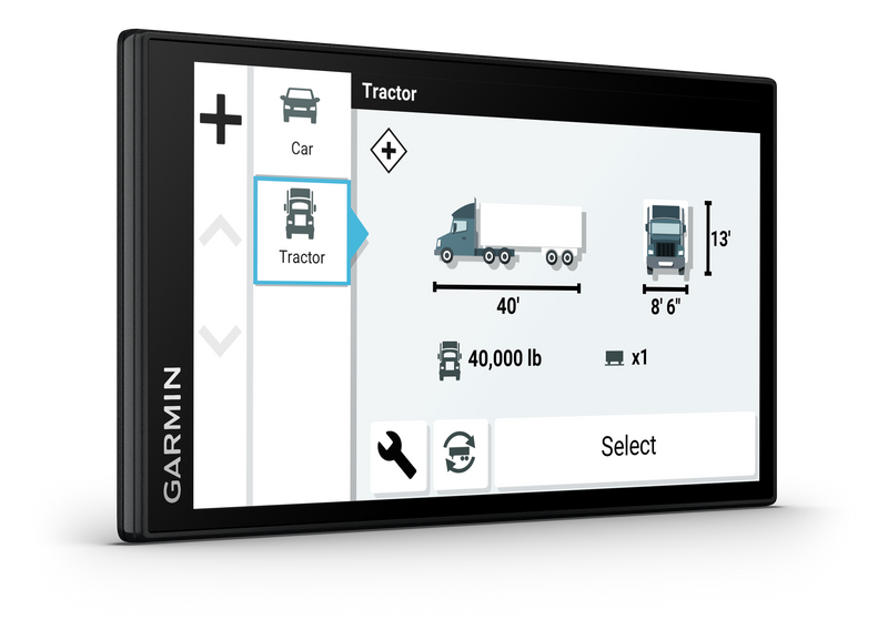 Garmin Dēzl™ Otr610 Gps De Camion 6\" - Camera De Tableau De Bord Avec Itineraires Personnalises Et Ecran Tactile De 6\"