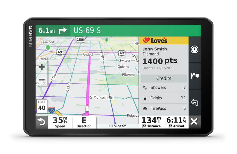 Garmin Dēzl™ Otr810 Gps De Navigation Pour Camions De 8\" - Camera De Tableau De Bord Avec Itineraires Personnalises Et Ecran Tactile De 8\"