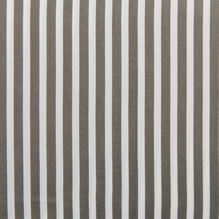 Ensemble de draps Striped de 4 pièces en coton pour grand lit - gris foncé