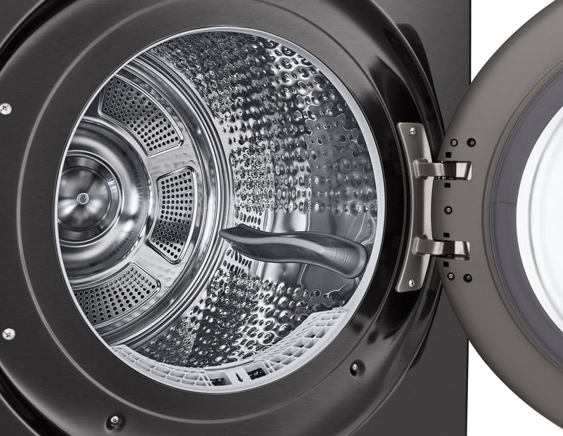 Laveuse à chargement frontal de 5,8 pi³ avec DDMC IA 2.0 et sécheuse de 7,8 pi³ avec thermopompe à moteur DirectDriveMD de LG 