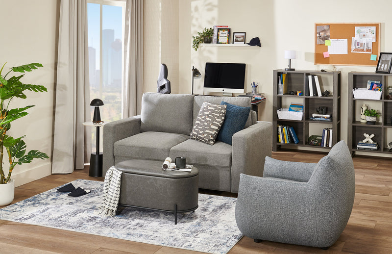 Table d’appoint Nevan de 14 po avec dessus en pierre frittée blanc - noir