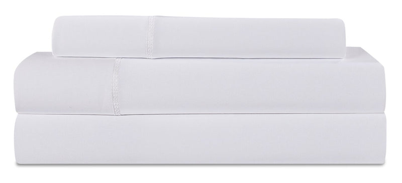 Ensemble de draps Dri-TecMD Bedgear 3 pièces pour lit simple - blanc