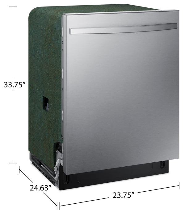Lave-vaisselle encastré Samsung à 51 dBA de 24 po avec commandes sur le dessus et 3e panier - DW80CG4051SRAA