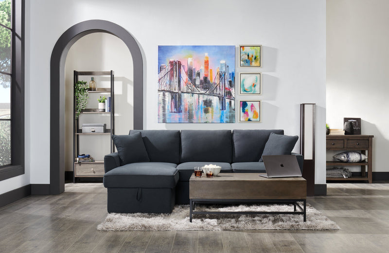 Bibliothèque ouverte Eden de 24 po de style échelle avec tiroir - grise