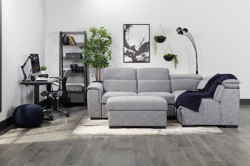 Bibliothèque ouverte Eden de 24 po de style échelle avec tiroir - grise