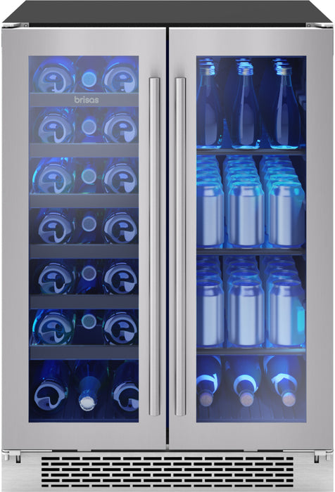 Refroidisseur à boissons et à vin Brisas par Zephyr de 24 po - acier inoxydable - BWB24C32AG