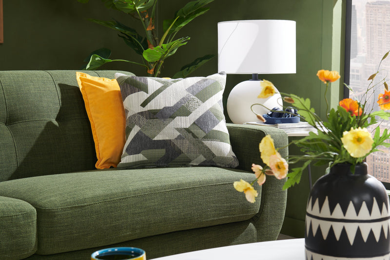 Lampe de table Elara de Kort & Co. de 18 po en céramique étain blanc