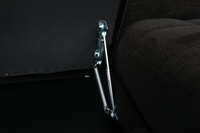 Sofa sectionnel modulaire à coulissement électrique de gauche Elevate de Scott Living 7 pièces en tissu de chenille avec rangement - Ebony