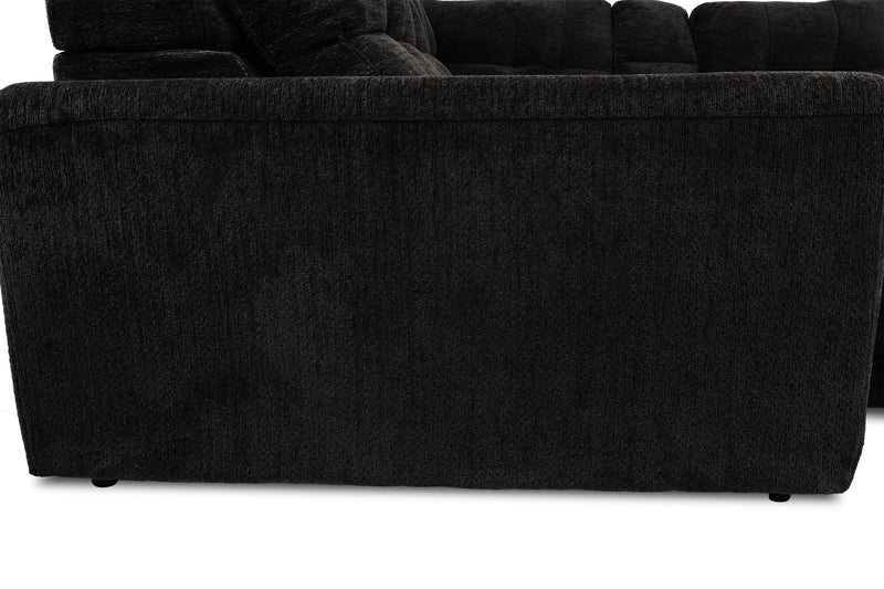 Sofa sectionnel modulaire à coulissement électrique de gauche Elevate de Scott Living 7 pièces en tissu de chenille avec rangement - Ebony