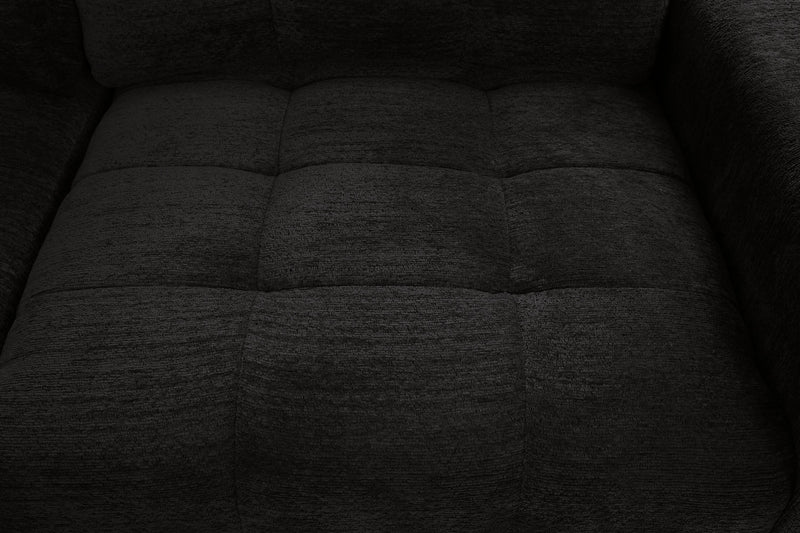 Sofa sectionnel modulaire à coulissement électrique de gauche Elevate de Scott Living 7 pièces en tissu de chenille avec rangement - Ebony