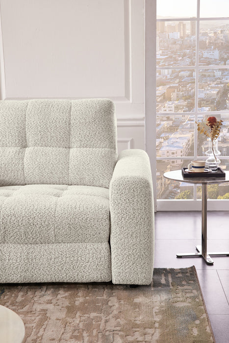 Sofa sectionnel modulaire à coulissement électrique de gauche Elevate de Scott Living 7 pièces en tissu de chenille avec rangement - beige