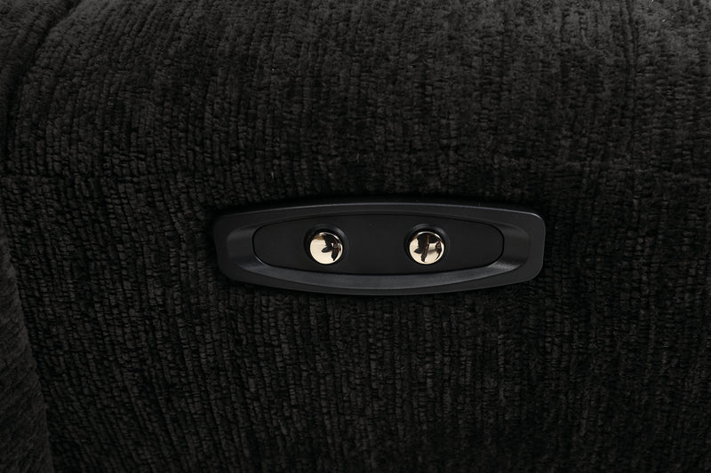 Sofa sectionnel modulaire à coulissement et inclinaison électriques de gauche Elevate de Scott Living 7 pièces en tissu de chenille - Ebony