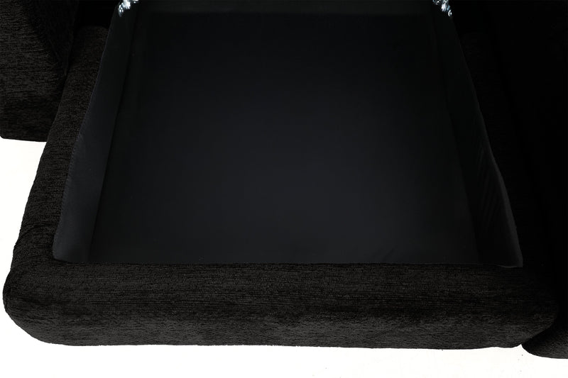 Sofa sectionnel modulaire à coulissement et inclinaison électriques de gauche Elevate de Scott Living 7 pièces en tissu de chenille - Ebony