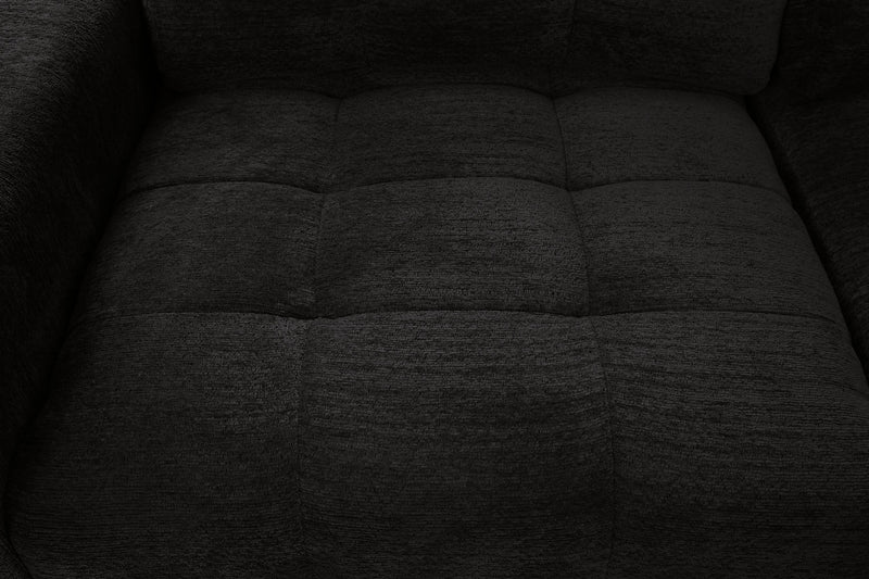 Sofa sectionnel modulaire à inclinaison électrique de droite Elevate de Scott Living 3 pièces en tissu de chenille - Ebony