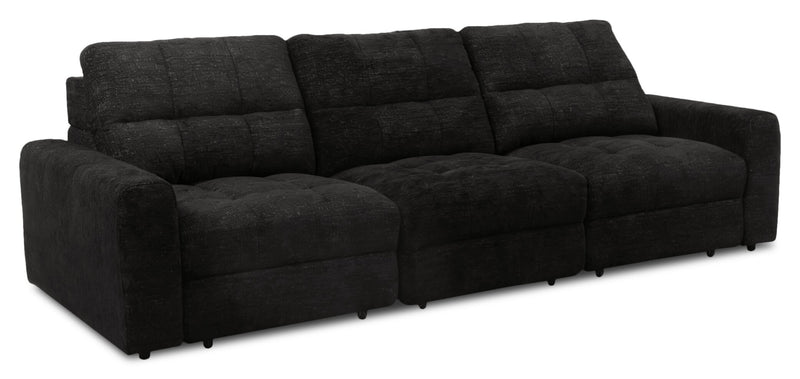 Sofa modulaire Elevate de Scott Living de 115 po en tissu en chenille avec coulissement électrique - Ebony