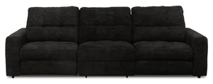Sofa modulaire Elevate de Scott Living de 115 po en tissu en chenille avec coulissement électrique - Ebony
