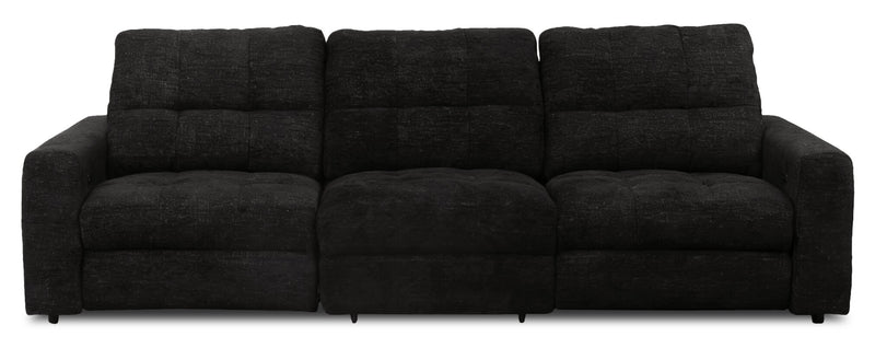 Sofa modulaire Elevate de Scott Living de 115 po en tissu en chenille avec coulissement électrique - Ebony
