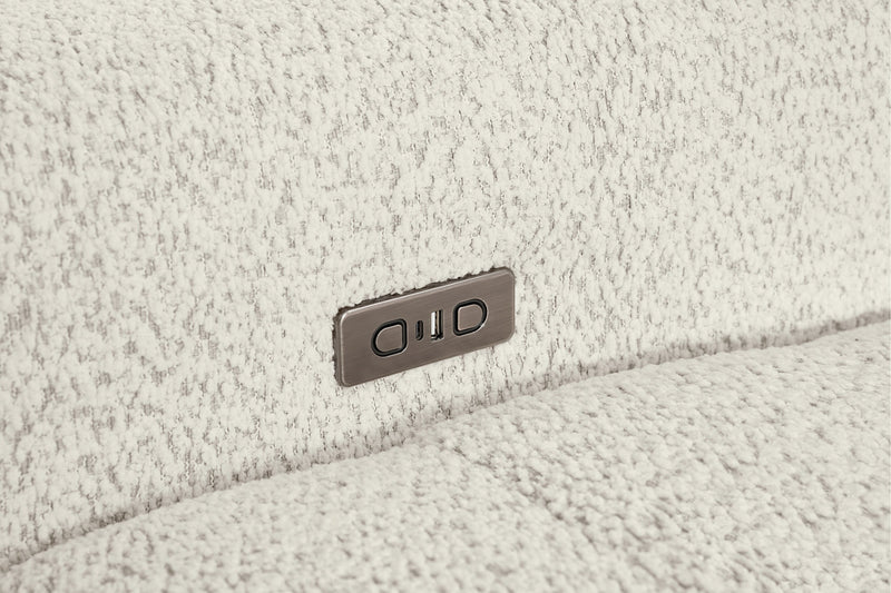 Sofa sectionnel modulaire à coulissement et inclinaison électriques de gauche Elevate de Scott Living 6 pièces en tissu de chenille - beige