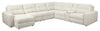 Sofa sectionnel modulaire à coulissement et inclinaison électriques de gauche Elevate de Scott Living 7 pièces en tissu de chenille - beige