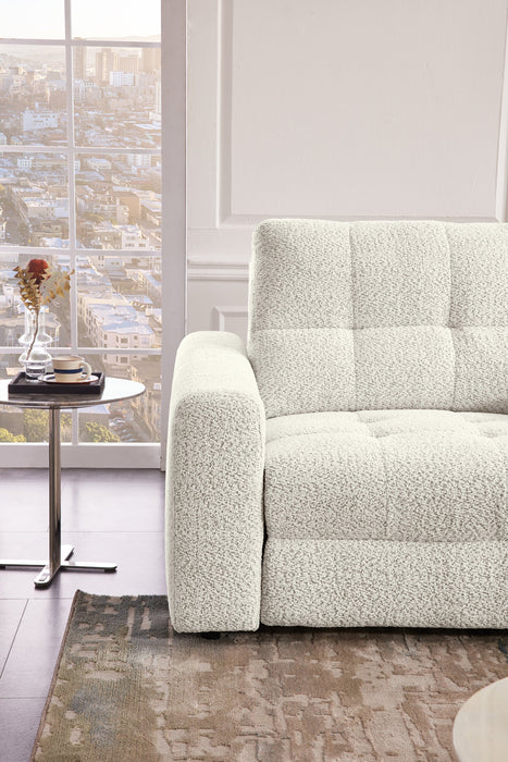 Sofa sectionnel modulaire à coulissement électrique Elevate de Scott Living 4 pièces en chenille avec 2 fauteuils longs de rangement - beige