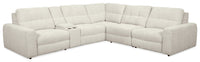  Sofa sectionnel modulaire à inclinaison électrique en forme de L Elevate de Scott Living 6 pièces avec console de rangement - beige