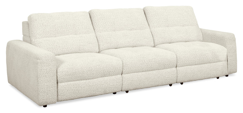Sofa modulaire à inclinaison électrique Elevate de Scott Living de 115 po en tissu de chenille - beige