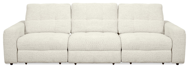 Sofa modulaire à inclinaison électrique Elevate de Scott Living de 115 po en tissu de chenille - beige