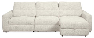 Scott Living Elevate Modular 3-Piece Right-Facing Chenille Fabric Power Reclining Sectional – Beige | Sofa sectionnel modulaire à inclinaison électrique de droite Elevate de Scott Living 3 pièces en tissu de chenille - beige