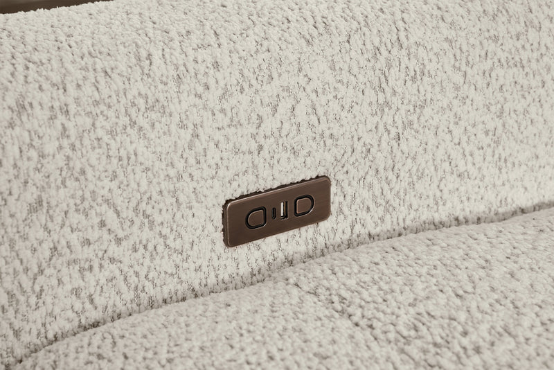 Sofa sectionnel modulaire à coulissement et inclinaison électriques de droite Elevate de Scott Living 7 pièces en tissu de chenille - beige