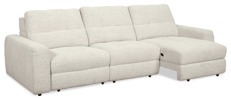 Sofa modulaire Elevate de Scott Living de 115 po en tissu en chenille avec coulissement électrique - beige