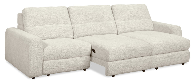 Sofa modulaire Elevate de Scott Living de 115 po en tissu en chenille avec coulissement électrique - beige