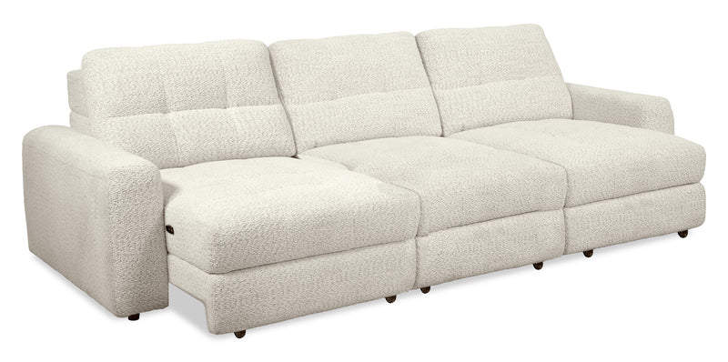 Sofa modulaire Elevate de Scott Living de 115 po en tissu en chenille avec coulissement électrique - beige