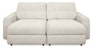 Causeuse modulaire Elevate de Scott Living de 82 po en tissu en chenille avec coulissement électrique - beige