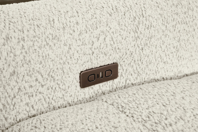 Causeuse modulaire Elevate de Scott Living de 82 po en tissu en chenille avec coulissement électrique - beige