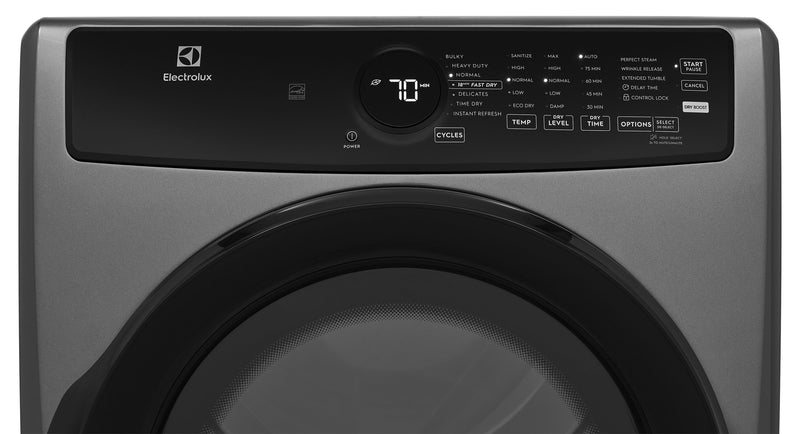 Sécheuse à gaz Electrolux de 8 pi³ avec vapeur - titane - superposable - ELFG7437AT