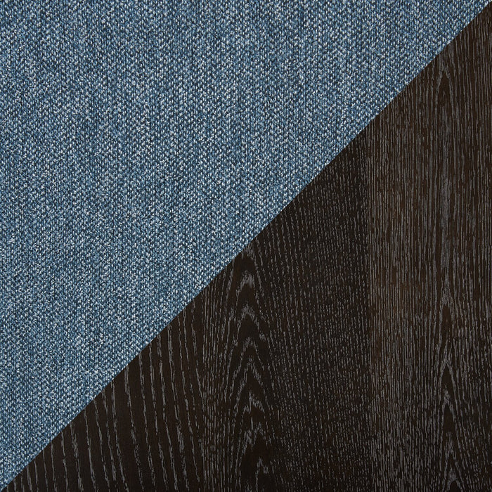 Chaise de salle à manger Emery en tissu de polyester - bleue