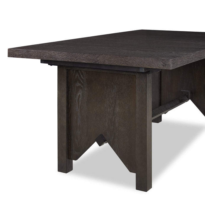 Table de salle à manger Emery de 72 po à 96 po (L) avec rallonge, en bois - noire