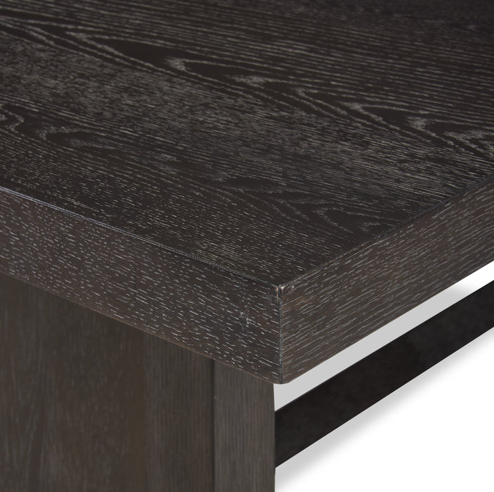 Table de salle à manger Emery de 72 po à 96 po (L) avec rallonge, en bois - noire