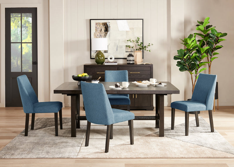 Desserte de salle à manger Emery de 60 po (L) avec tiroirs, rangement et supports à vin intégrés - noire