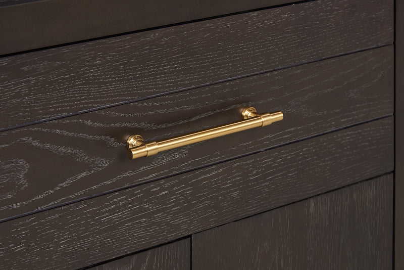 Desserte de salle à manger Emery de 60 po (L) avec tiroirs, rangement et supports à vin intégrés - noire