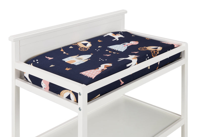 Literie Emmy 3 pièces pour lit de bébé - bleu marine et rose