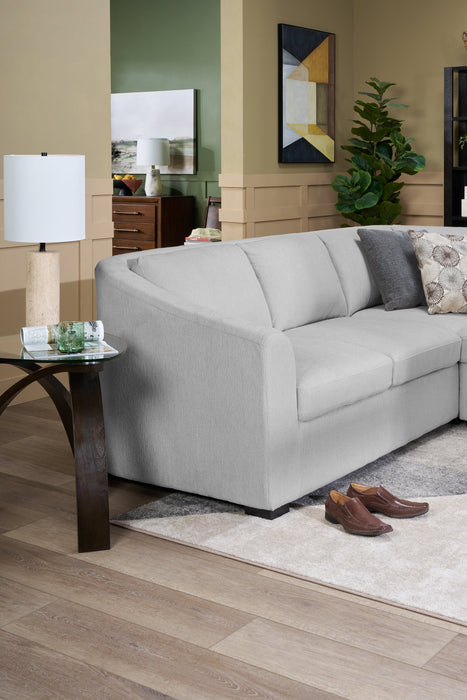 Sofa sectionnel Envy 3 pièces en tissu de chenille - gris brouillard