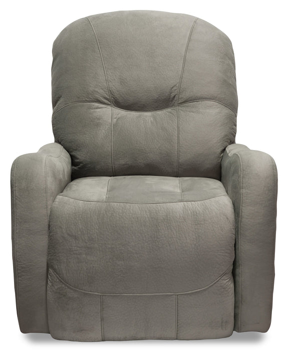 Fauteuil inclinable Everett de 33,5 po fabriqué au Canada en tissu - gris