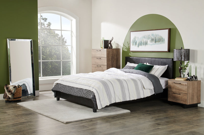 Commode verticale Everley de 29 po (L) x 49 po (H) à 5 tiroirs pour la chambre à coucher - brune