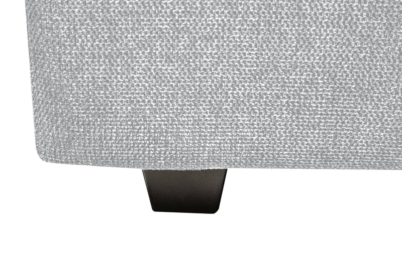 Pouf de rangement modulaire Evolve de Scott Living de 39,5 po en tissu d’apparence lin avec coussin en duvet et plumes - gris