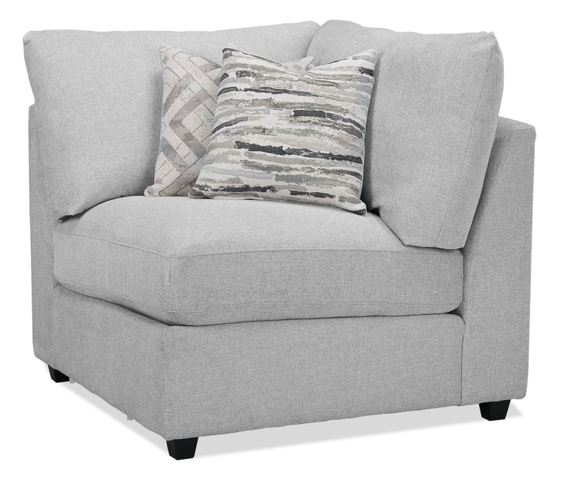 Sofa sectionnel modulaire Evolve de Scott Living 8 pièces en tissu d’apparence lin avec coussins en duvet et plumes - gris