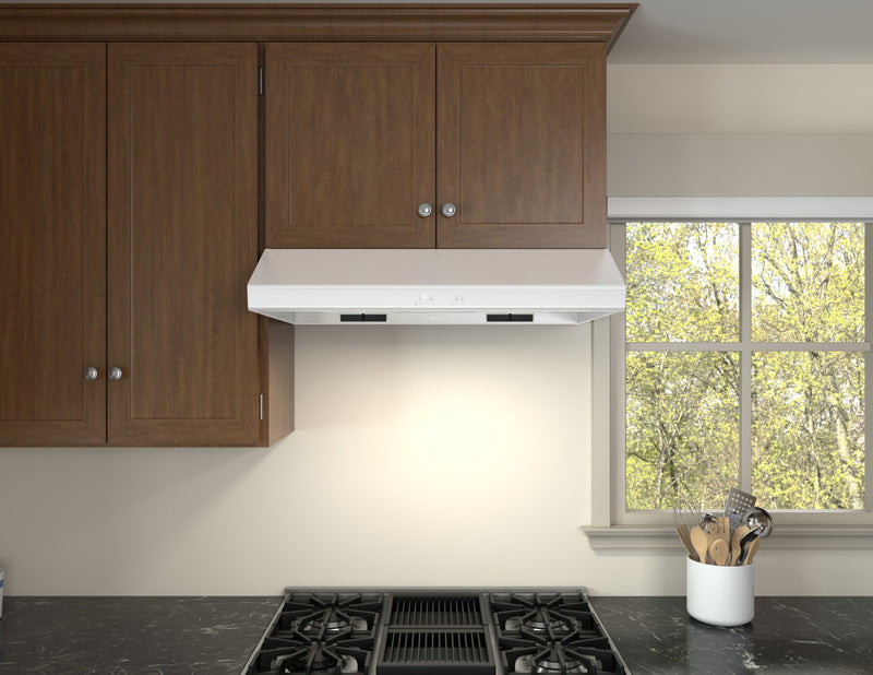 Hotte de cuisinière sous l’armoire Cyclone de Zephyr de 30 po - blanche - AK6500CW