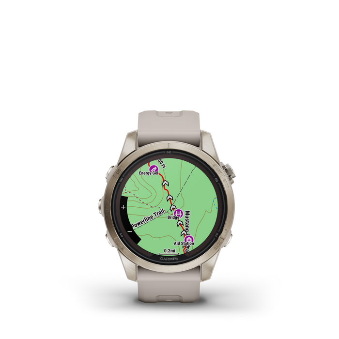 Garmin Fenix® 7s Pro Montre Gps Intelligente - Suivi De La Sante Avec Chargement Solaire, 42 Mm - Or Doux