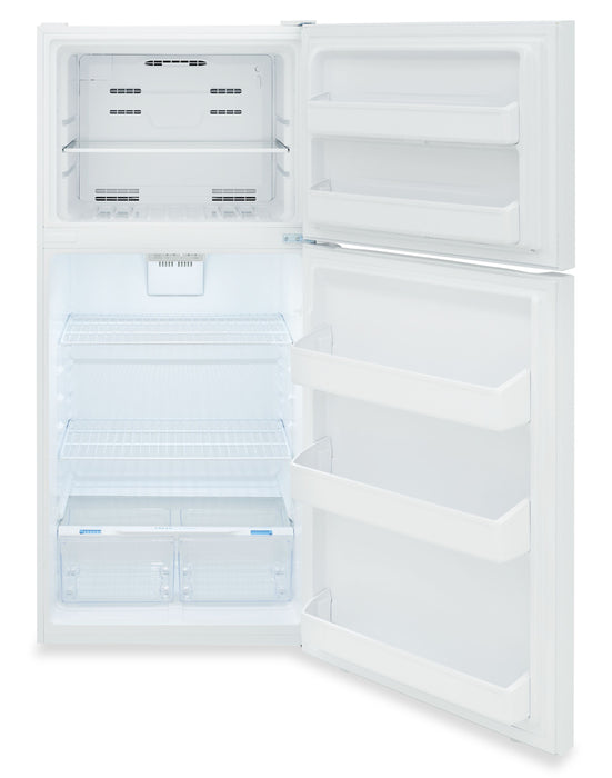 Réfrigérateur Frigidaire de 18 pi3 et de 30 po à congélateur supérieur qui convient à une installation dans un garage - blanc - FFHT1814YW